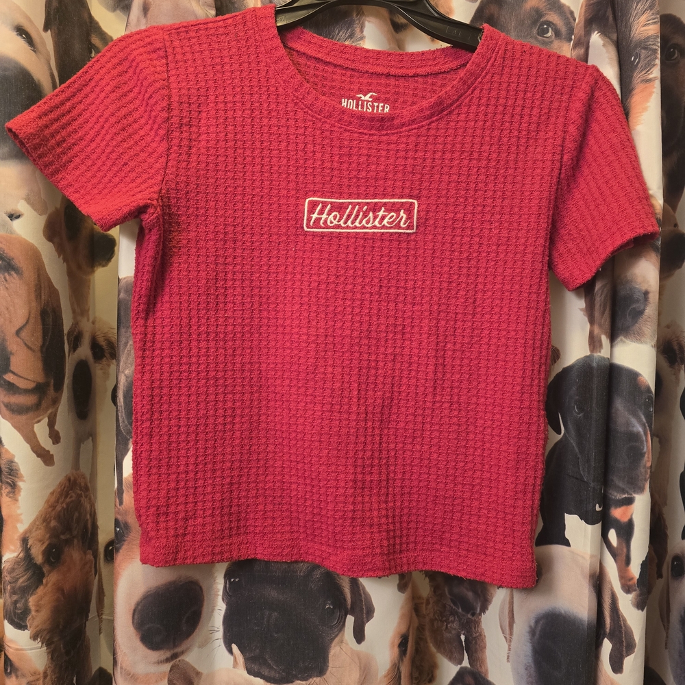 Hollister Textured Red T-Shirt